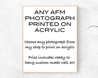 Custom Acrylic Hanging Wall Art, CHOOSE ANY PHOTOGRAPH in ArtForeverMoore, Wedding Gift, Housewarming, Home Decor, Gift Photography