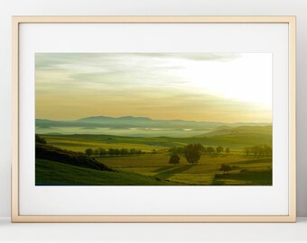 Early Morning Light Over Rolling Hills of Portugal Print, Fine Art Photography, Soft Colors, Wall Art, Portuguese Countryside - The Valley