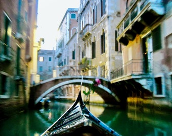 Venetian Gondola Print / Venice Italy Canal Photography / Romantic Wall Art / Italian Decor / Wall Art / 12x16 / Gift for Her / Home Decor