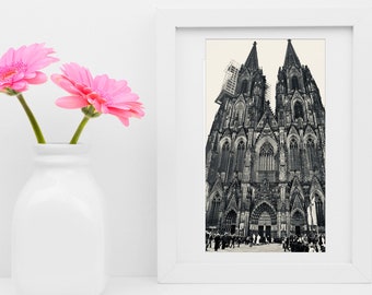 Dramatic Cologne Dom Fine Art Print, Germany, Köln Photography, European Architecture, Church, City, Gothic, Cathedral Art, - Kölner Dom