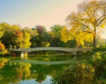 Bow Bridge Print, New York City, Central Park Photography, NYC, Large Wall Art, Autumn Photography, Nature Photography - Bow Bridge 2