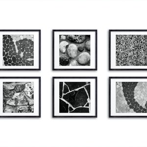 Abstract Black & White Print Set / Southern California Abstract Wall Art / Choose from 36 Square Prints / Gallery Wall /  Modern Home Decor