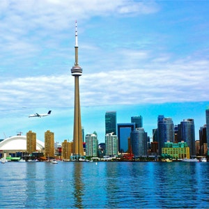 Toronto Print, Skyscrapers, Canada Photography, Fine Art Photography, Wall Art, Blue Wall Decor, Cityscape, Lake Ontario - Toronto Skyline