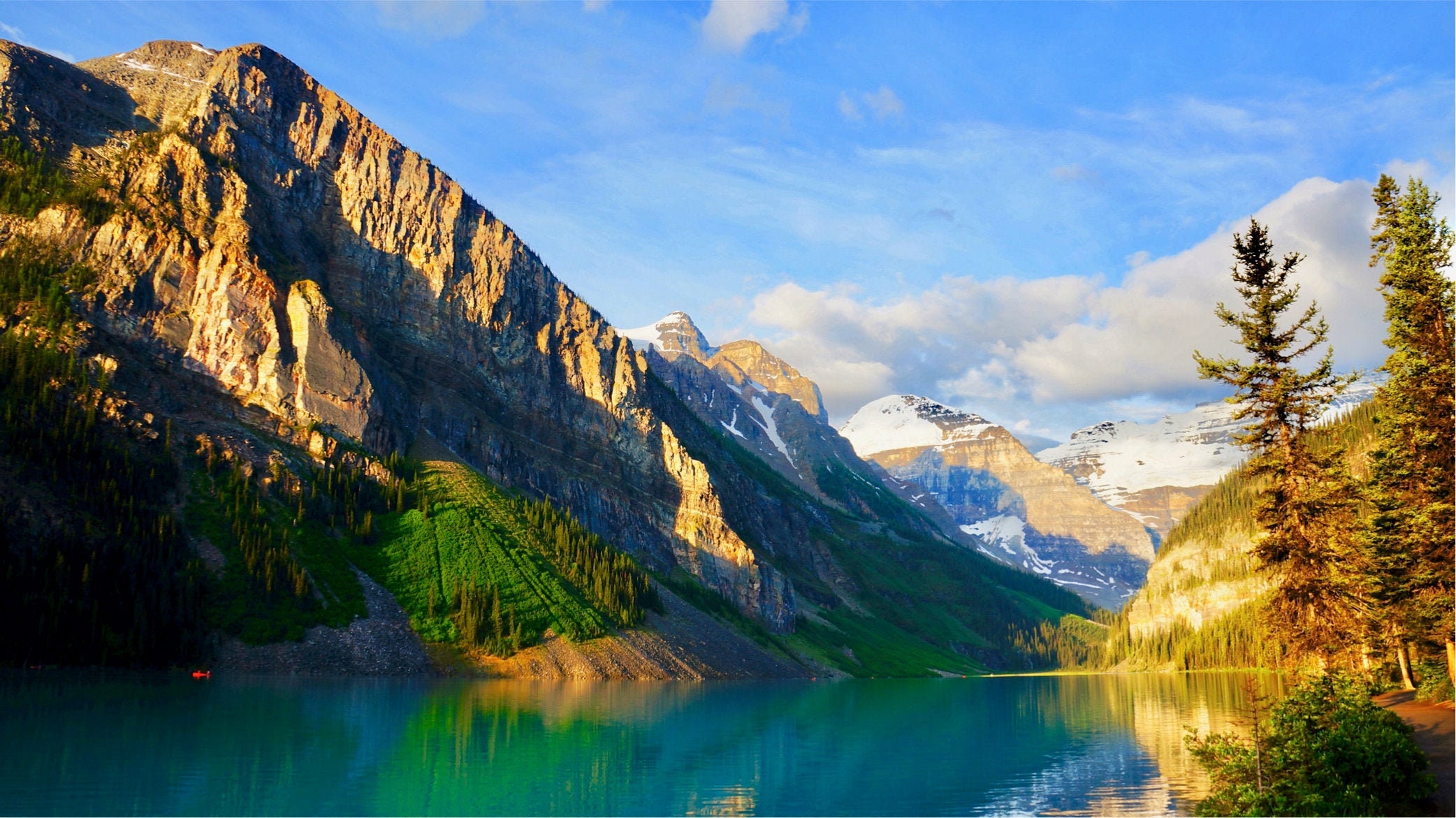 Lake Louise Fine Art Print, Travel Photography, Canadian Rockies, Sunrise,  \, image size:2084x1171