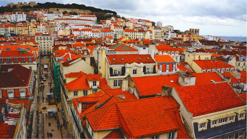 Red Rooftops of Europe Print Collection, 30-50% OFF, Set of 4 Prints, Lisbon, Portugal, Bryggen in Bergen, Norway, Venice, Italy, Prague image 2