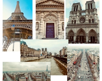 Paris Gallery Wall / Set of Six Paris Prints / Paris Home Decor / Neutral Wall Art / Romantic Photographs of Paris / French Wall Art