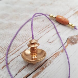 Egyptian Mer-Isis Brass Pendulum with Dowsing Charts and Pouch