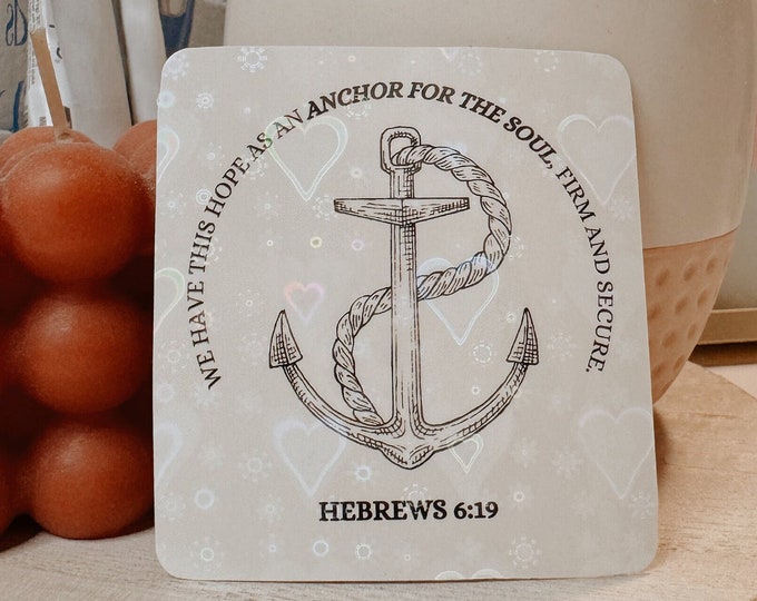 Anchor for the Soul Sticker - Christian Sticker, Stationary, Art Sticker, Journal Sticker, Laptop Sticker