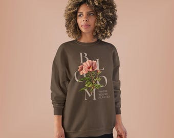 植えられた場所で咲くスウェットシャツ：フローラル柄クリスチャン・エコスマート®セーター