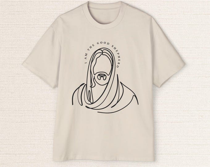 Faith-Inspired Heavy Oversized Tee, Comfort Tee for Men, Casual Religious Shirt, Gift for Believers, Inspirational Clothing
