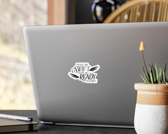 私に速やかな聞き従いの心を与えてください ステッカー | キスカットビニールデカール、キリスト教ステッカー、聖書にインスパイアされたステッカー、キリスト教の祈り