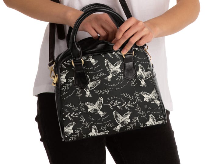 Sparrow Christian Design Print Shoulder Handbag - Stylish Tote, Chic Purse, Fashion Accessory, Everyday Bag, Gift for Her