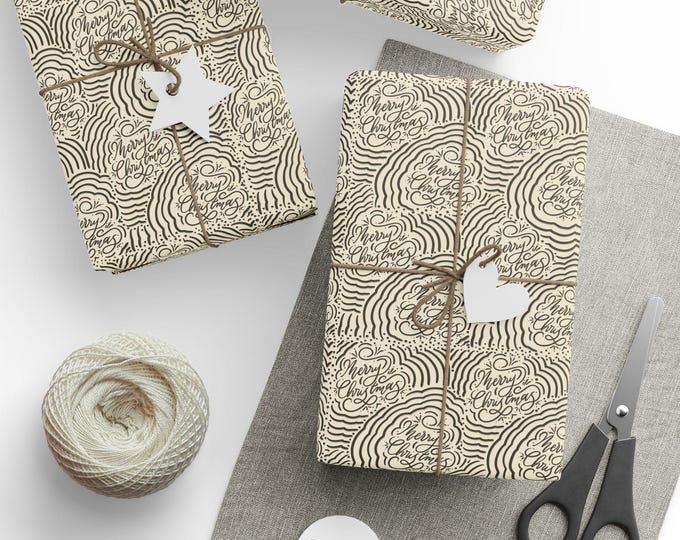 Abstract Christmas Gift Wrapping Paper: Eco-Friendly Holiday Wrap