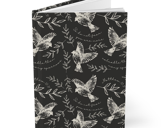 Sparrows Christian Design Hardcover Journal - Inspirational Notebook for Writing, Sketching, Thoughtful Gifts, Christian Stationary