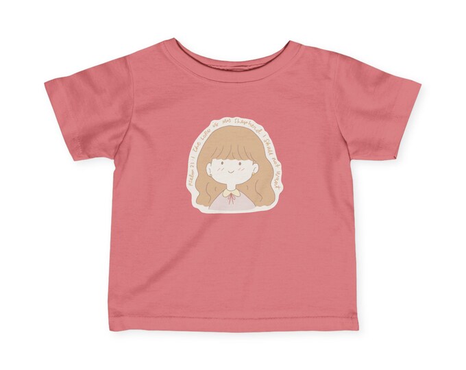 Cute Lil Girl Toddler Tee: Cute Illustrated Kids Shirt, Perfect for Gifts, Playdates, Baby Showers, Everyday Wear, Psalm 23, For Girls