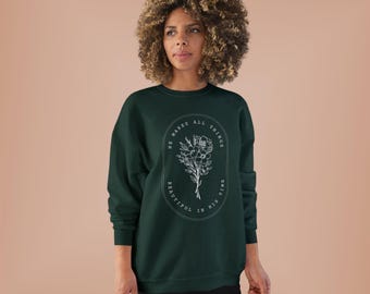 彼はすべてを時宜にかなって美しくする クルーネック | Christian EcoSmart® ユニセックス スウェットシャツ | 信仰に基づく花柄セーター、クリスチャンアパレル