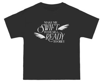 すぐに聞き従う心を持つようにしてください クリスチャンTシャツ | レディースアパレル、クリスチャンウェア、クリスチャンアパレル、Seeds of Truth Designs