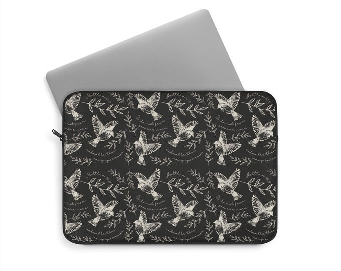 Sparrows Christian Pattern Laptop Sleeve | Unique Tech Accessory | Perfect for Gifts, Back to School, Home Office Decor