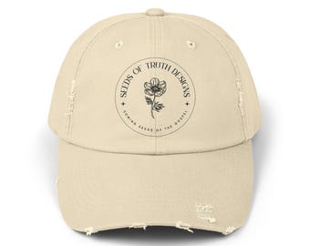 ダメージ加工コットンツイルキャップ：ヴィンテージスタイルのユニセックスハット