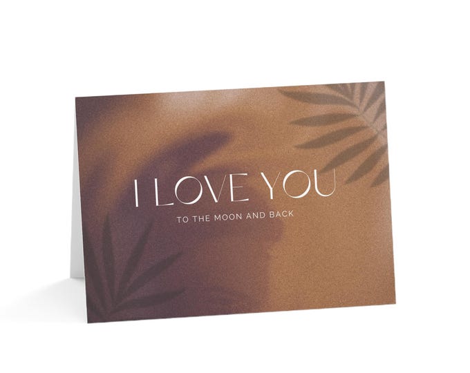 I Love You To The Moon and Back, Romantic Greeting Cards Set for All Occasions, Beautiful Love Notes, Wedding, Anniversary, Unique Design