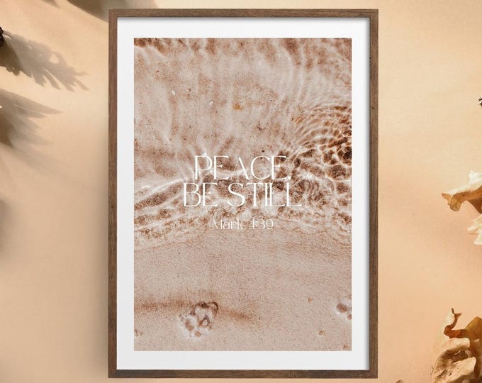 Peace Be Still - Scripture Wall Art (8.5x11 inches) - PRINT | Home Decor, Office Decor, Room Decor, Decoration, Bible Art