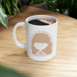 The Lord&#39;s My Shepherd Ceramic Mug, Faith-Based Coffee Cup, Psalm 23:1, Gift for Christians, Relaxing Tea Mug, Home and Office Decor