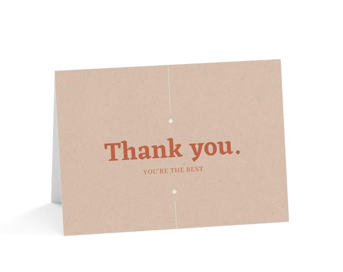Thoughtful Greeting Cards Set - Perfect for Thank You Notes, Birthdays, Weddings & Special Occasions, 1-50 Pack Options