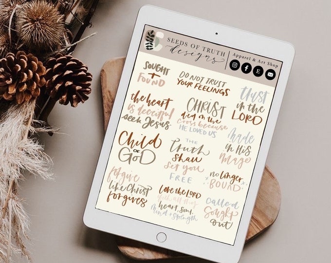 Identity In Christ GoodNotes Stickers - DIGITAL DOWNLOAD
