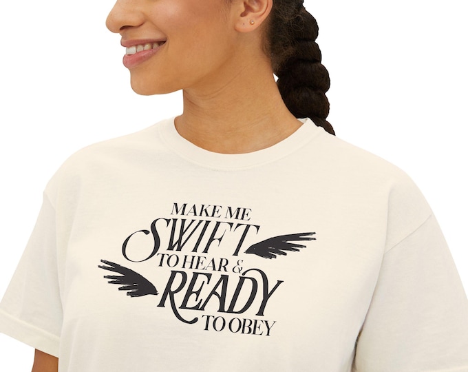 Make Me Swift to Be Ready Tee | Christian Prayer Graphic Tee, Christian Apparel, Women Christian Apparel