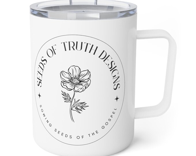 Custom Designed Insulated Coffee Mug, 10oz - Personalization Available, Marketing Promotional, Branding, Logo Design, Custom Order