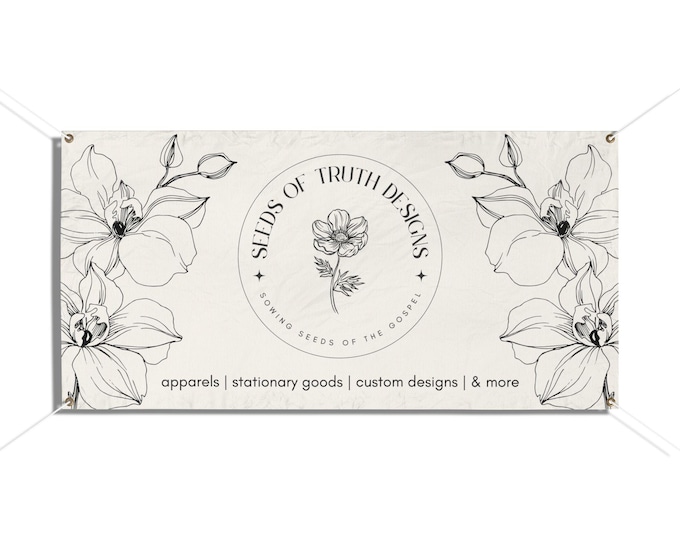 Custom Vinyl Banners, Personalized Banner with Logo or Design, Business Event Banner, Company Branding Sign, Promotional Marketing Display,