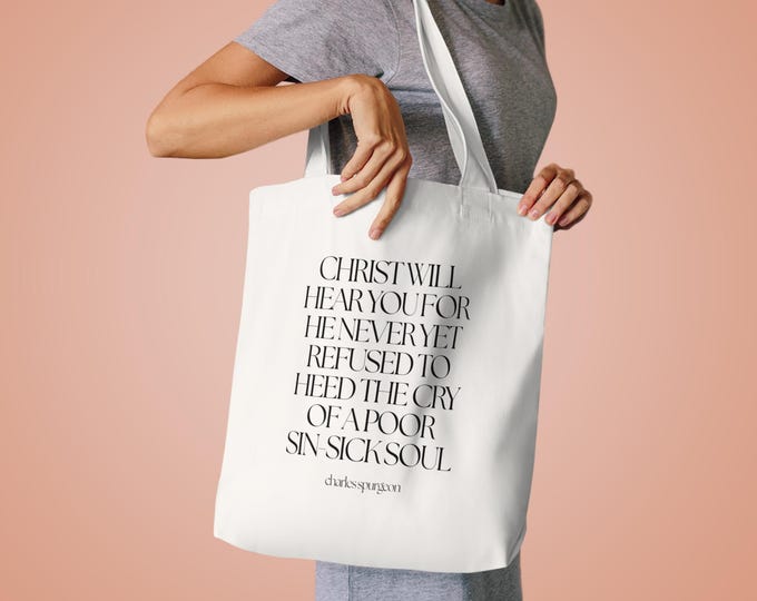 Inspirational Cotton Tote Bag for Soulful Souls, Eco-Friendly Shopping Bag, Gift for Believers, Church Tote, Spiritual Quote Bag
