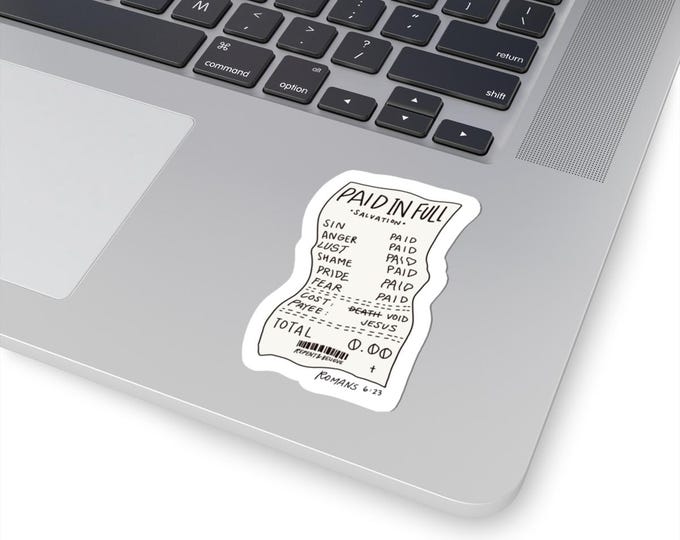 Paid In Full, Bible Art Kiss-Cut Stickers for Faith, Spirituality, and Personal Growth, Journal Decor, Laptop Stickers, Gifts for Christians
