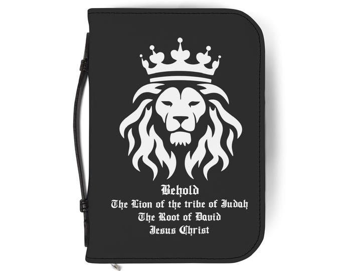 The Lion of Judah Bible Cover | Christian Gift, Scripture Protector, Stylish Journal Case, Religious Keepsake, Elegant Accessory