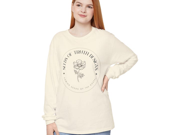 Seeds of Truth Designs Unisex Long Sleeve T-Shirt - Merchandise, Logo Tshirt, Comfortable, Casual Wear, Support Small Business