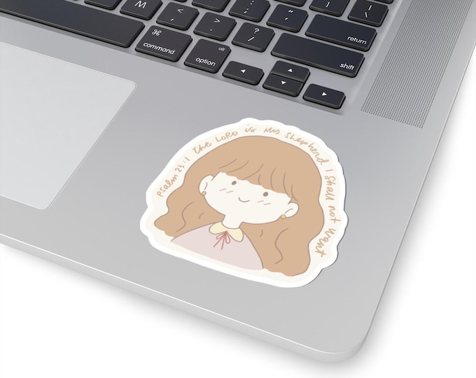 My Shepherd, Psalm 23 Kiss-Cut Stickers for Faith Lovers, Cute Christian Decor, Laptop Stickers, Journal Accessories, Gift for Followers