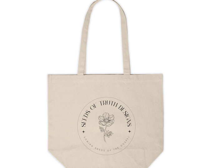 Personalized Canvas Shopping Tote - Custom Logo Eco-Friendly Reusable Bag, Branded Totes, Promotional Marketing Merchandise, Sustainable