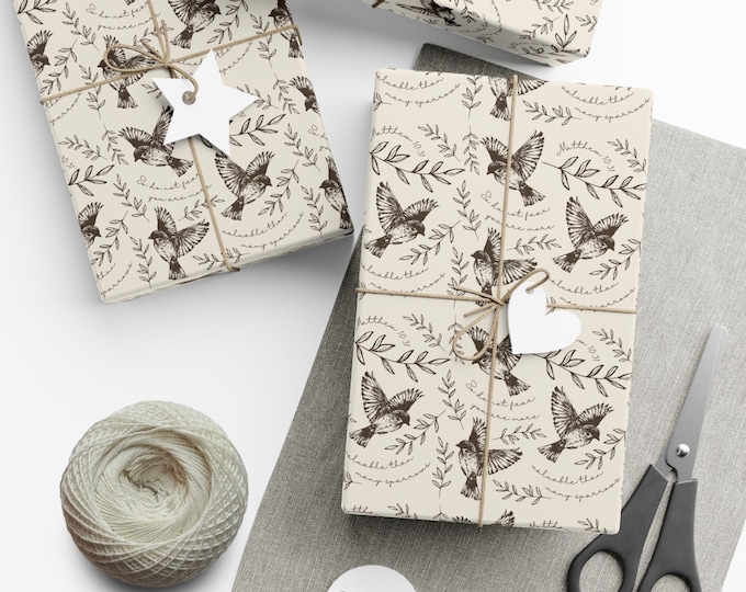 Sparrows Gift Wrap Papers for Any Occasion - Eco-Friendly Wrap, Birthday Gifts, Holiday Packaging, Special Events, DIY Crafts