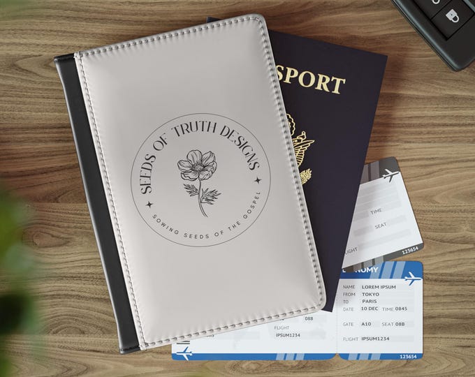 Custom Design with Brand Logo or Any Design, Passport Cover, Travel Accessories, Cute Travel Journal Holder, Personalize Your Adventure