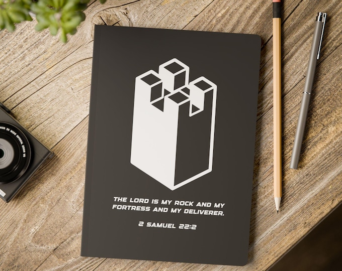 The LORD Is My Rock, Fortress & Deliverer Softcover Journal for Daily Reflection, Christian Prayer Journal, Scripture Journal, Sermon Notes