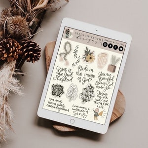 Greenery Sticky GoodNotes Stickers - DIGITAL DOWNLOAD