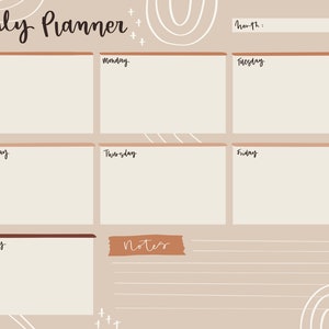 Minimalist Boho Daily Planner - DIGITAL DOWNLOAD [PDF]