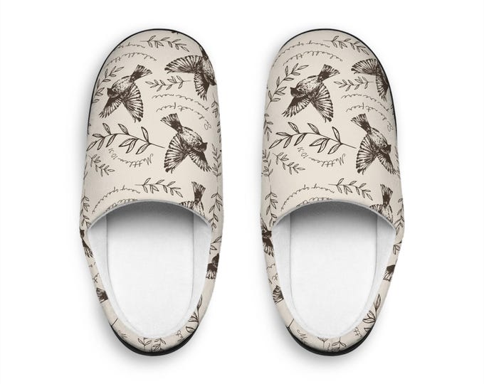 More Valuable Than Many Sparrows Christian Design Slippers | Cozy Indoor Footwear, Unique Gifts for Him, Housewarming, Relaxation Essentials
