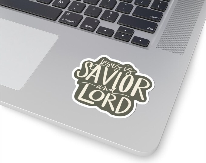 Inspirational Jesus is Savior and Lord Kiss-Cut Stickers for Laptops, Scrapbooking, Journals, Faith Decor, Christian Gifts