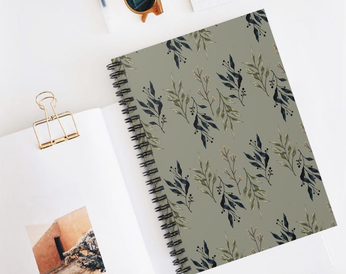 Botanical Spiral Notebook - Perfect for Journaling, Note-Taking, Gifts, Home Organization, Eco-Friendly Design