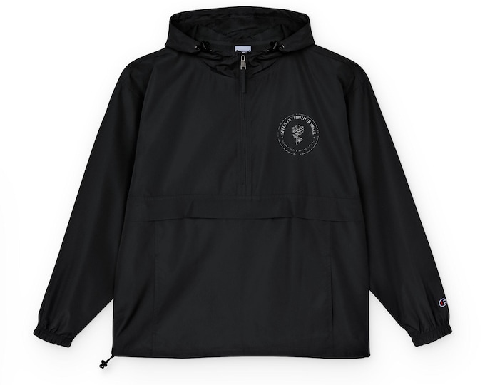 Custom Order Champion Unisex Packable Anorak Jacket - Lightweight Rain Gear for Outdoor Adventures, Travel, Festival Fashion, Hiking, Gift