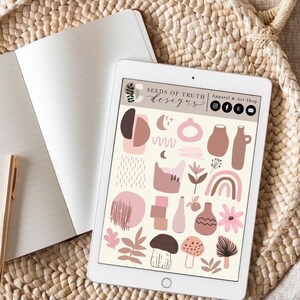 Blush & Pottery Sticky GoodNotes Stickers - DIGITAL DOWNLOAD