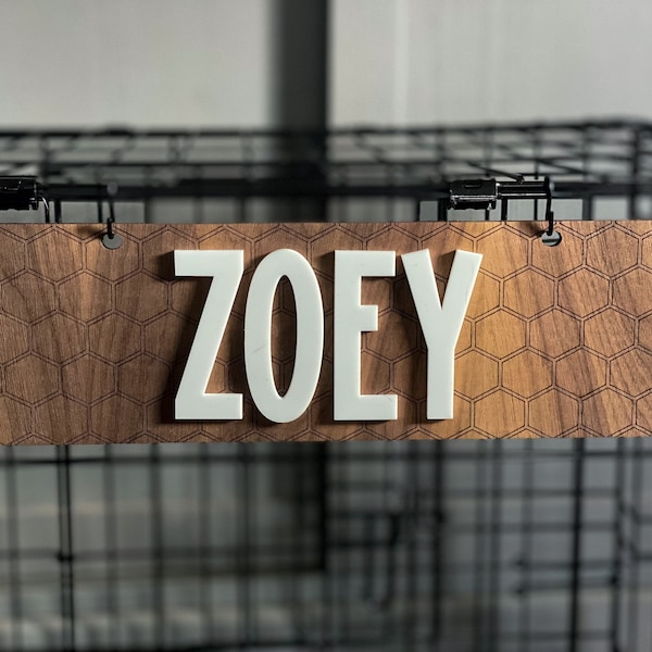 Personalized Dog Crate Sign - Dog Kennel Tag