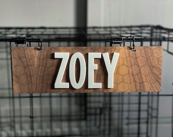 Personalized Dog Crate Sign - Dog Kennel Tag