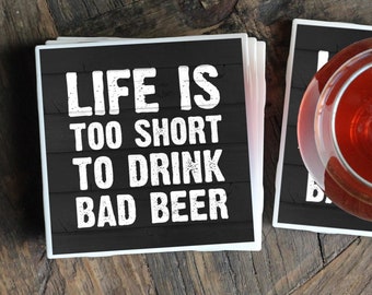 Craft Beer Coasters, Funny Beer Gift, Craft Beer Gift, Beer Lover Gift, Funny Coasters, Bar Decor, Craft Beer, Beer Nerd, Tile Coasters